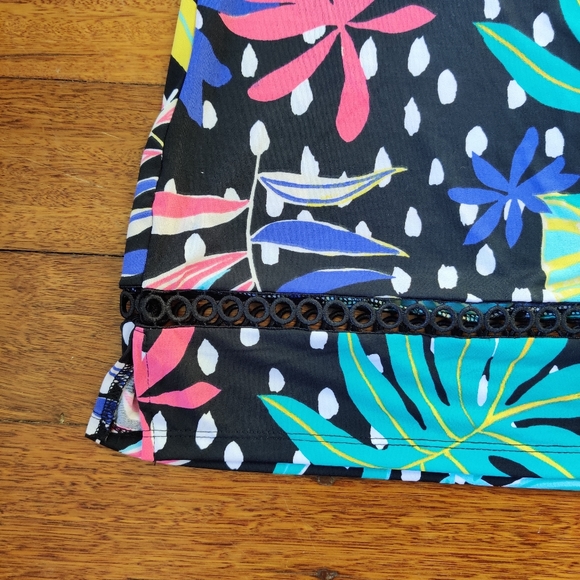 BNWT ROCKMANS|| Spot TROPICAL Cold shoulder TOP Blouse SIZE L - Picture 7 of 12